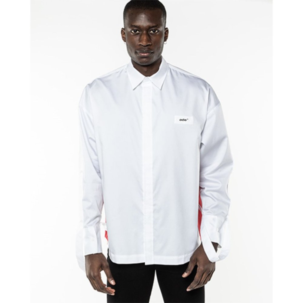 NWT Ader Error Button Up Shirt Panel White Large